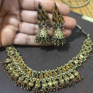 Golden Brown Necklace Set